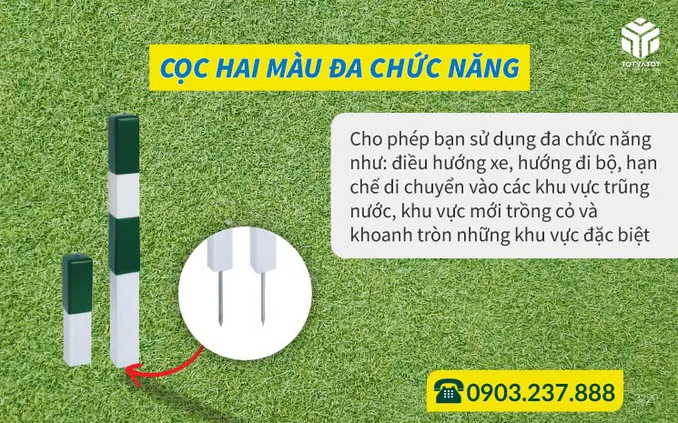 Cọc 2 màu đa chức năng (Stripe distance marker)